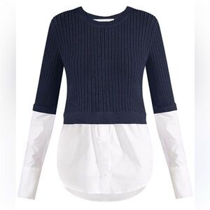 Veronica Beard Amirah Mixed Media Sweater/Size Small